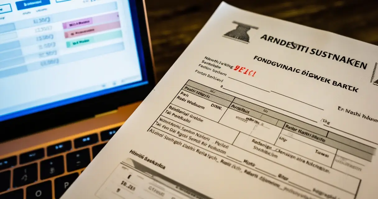 Verokortti ja palkanlaskentaohjelman näkymä tietokoneen ruudulla